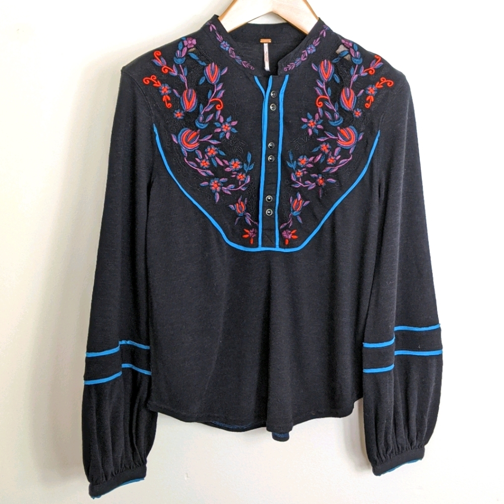 Free People | Sundance Kid western top XS NWOT